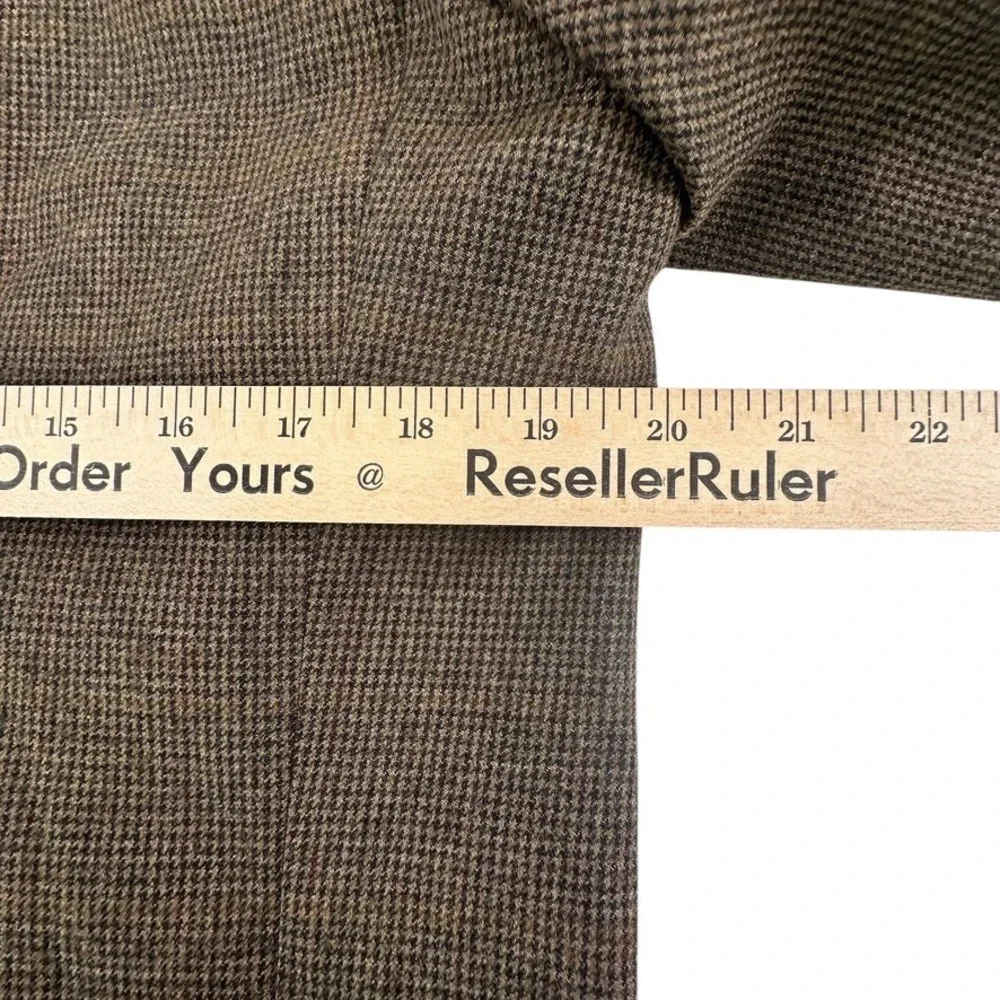 Graham & Gunn Mens 40R Suit Set 33 x 29 Pants Brown‎ Micro Check Wool Blend